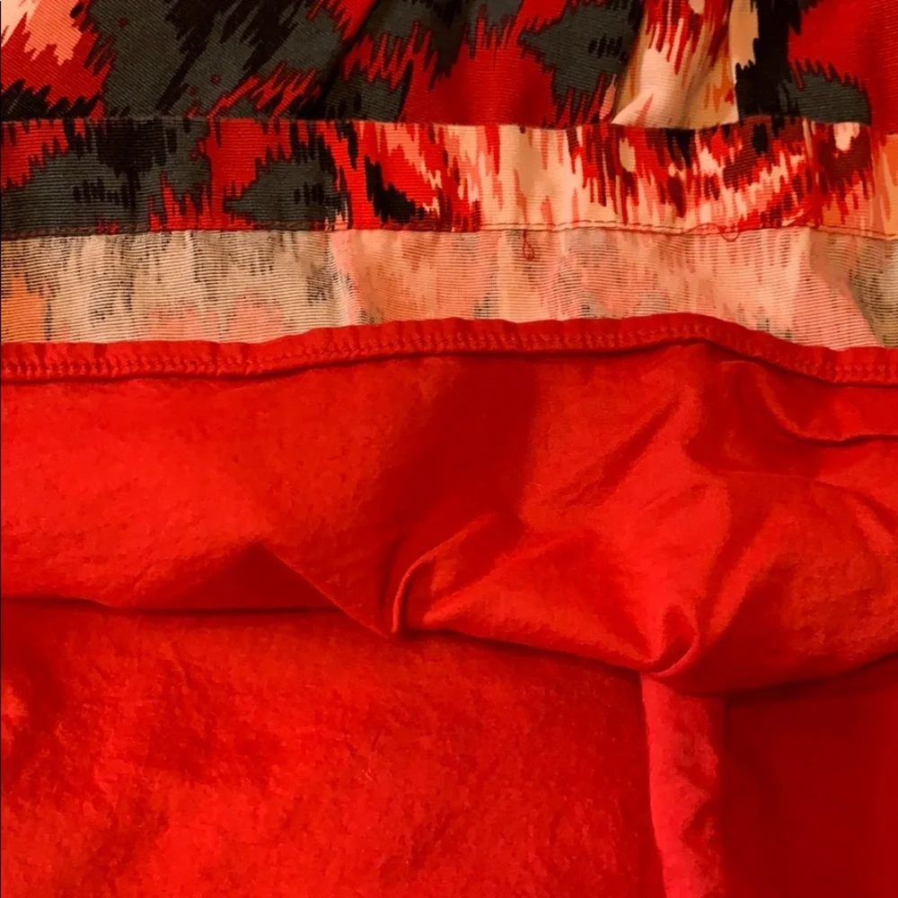 Gap Kids Red Black Print Lined Skirt